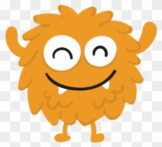 Fuzzy Orange Monster Clipart