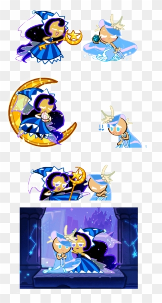 7 Apr - Moonlight Cookie And Sea Fairy Cookie Clipart