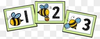 Enjoy - Bee Numbers Clipart