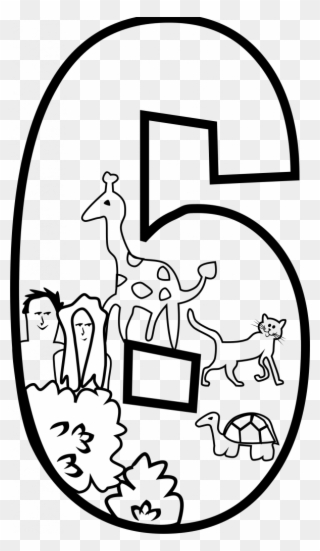 Bonanza Number 6 Coloring Page Clipart Creation Day - Day 6 Of Creation Coloring Pages - Png Download