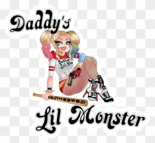 Harley Quinn Daddy S - Harley Quinn Daddy Little Monster Clipart