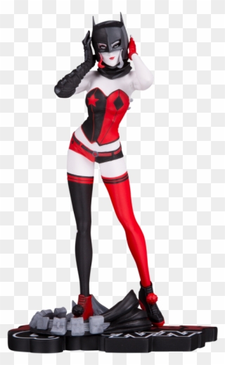Harley Quinn - Harley Quinn Red White & Black Statue Clipart