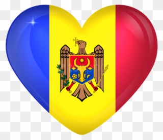 Free Png Download Moldova Large Heart Flag Clipart - Moldova Flag Heart Transparent Png