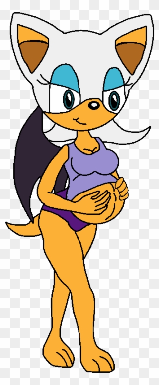 These Come From A Commission From One Of My Best Buds, - Pregnant Rouge The Bat Clipart