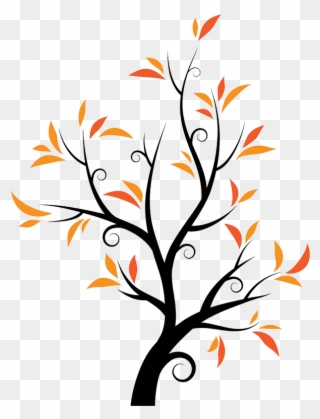 Cartoon Of Tree - Orange Tree Vector Clipart