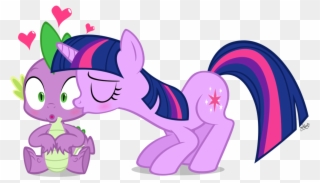 1280 X 914 4 0 - My Little Pony Spike Twilight Sparkle Kissing Clipart