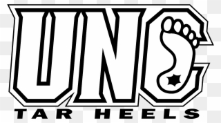Unc Tar Heels Logo Black And White - North Carolina Tar Heels Clipart