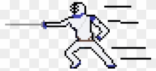 Fencer - Star Pixel Art Clipart