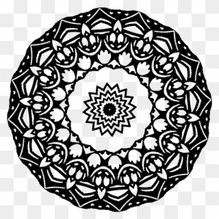 Kaleidoscope Transparent Images - Kaleidoscope Black And White Png Clipart