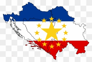 Euro Yugoslavic Union - Croatia Map Vector Clipart