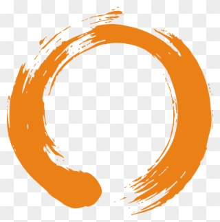Enso Orange - Zen Circle Clipart