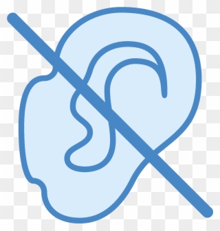 It Is A Human Ear With The Person's Head Not Visible - Not Hearing Clipart