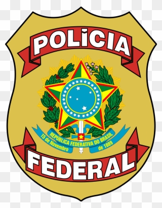 Currentbadge Of The Polícia Federal, Brazil - Brazil Coat Of Arms Clipart