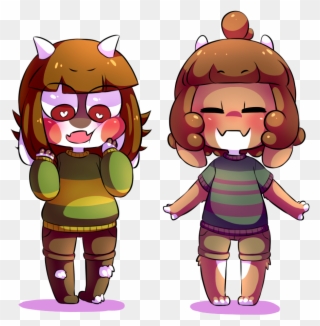 “ I've Been Able To Draw Smol I Think I - Overtale Chara And Frisk Clipart