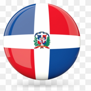 Dominican Flag Png - Dominican Republic Flag Circle Clipart