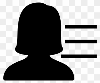 User Menu Female Filled Icon - Silhouette Clipart