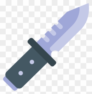 Cuchillo Emoji Png - Hunting Knife Clipart
