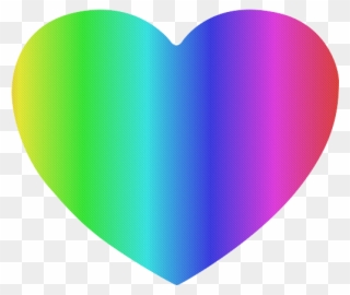 Rainbow Heart In A Line Transparent Clipart