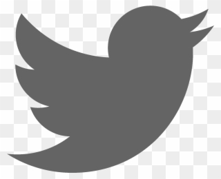 Social Media - Twitter Logo In Grey Clipart