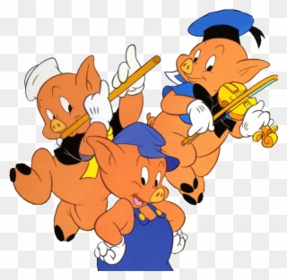 Los 3 Cerditos Y Lobo En Imagenes - Three Little Pigs Disney Png Clipart