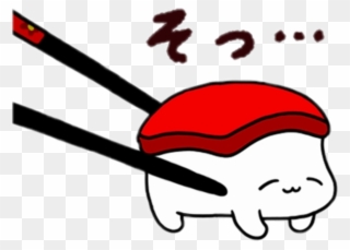 #chopstick #sushi #kawaii #cute - Sushi Cartoon Cute Png Clipart