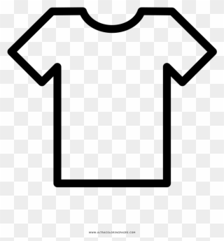 Camiseta Página Para Colorear - Minimal T Shirt Icon Clipart