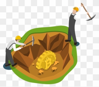 How To Mine Cryptocurrencies - Bitcoin Clipart