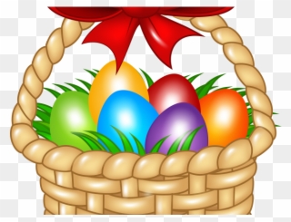 Basket Clipart Wooden Basket - Easter Basket With Eggs Printable - Png Download