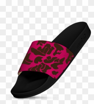 Slide Hot Pink Camo - Flip-flops Clipart