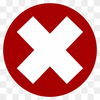 File - Blokkade - X In Red Circle Clipart