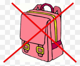 With Effect From 13 April 2015, No Bags Are Allowed - Backpack Clipart - Png Download