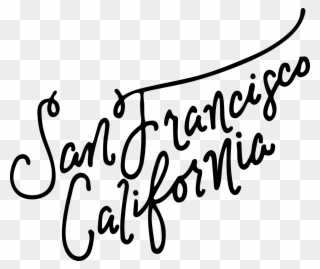 San Francisco, California - Calligraphy Clipart