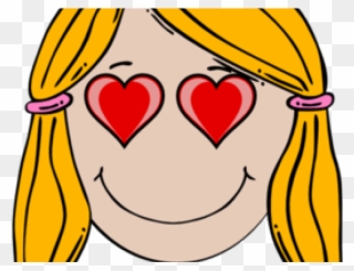 Love Clipart Face - Cartoon Girl Face - Png Download