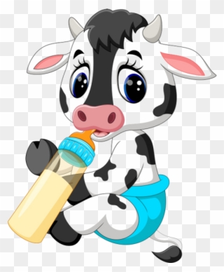 Vache - Cute Baby Cow Clipart - Png Download