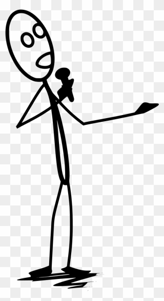 Download Png - Stick Figure Singing Clipart