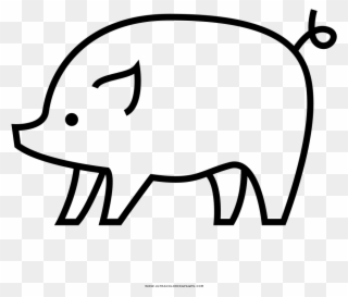 Pig Coloring Page Clipart