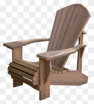 Brown Muskoka Chair, Poly Muskoka Chair, Wood Grain - Outdoor Furniture Clipart