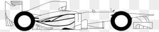 F1 Car Side Drawing Clipart