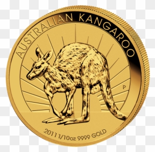15 $ Känguru 1/10 Oz Au Versch - Australian Kangaroo Gold Coin 2019 Clipart