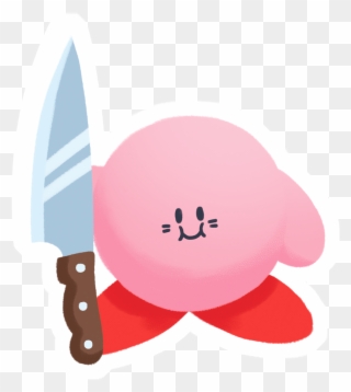 Knife Kirby Sticker - Kirby Knife Transparent Clipart