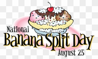 Svg National Day Pinterest Bananas Awesome Desserts - National Banana Split Day Clipart - Png Download