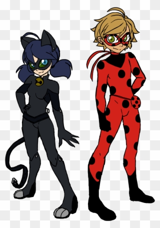 So Here's My Take On The Miraculous-switch - Kitty Noir E Ladybug Clipart