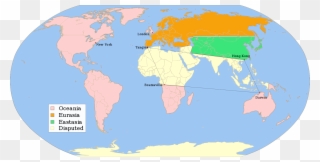 Las Naciones De - 1984 George Orwell Map Clipart