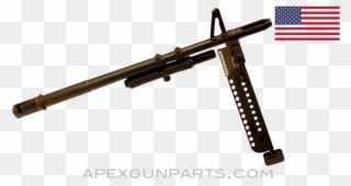 M60 Barrel Assembly With Bipod And Flash Hider, - Assault Rifle Clipart
