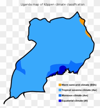 Uganda Map Of Köppen Climate Classification - Koppen Climate Classification Uganda Clipart