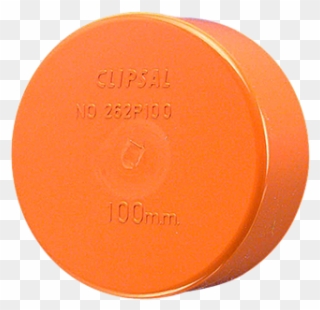 Conduit End Cap, 150mm, Pressure Pipe, Electric Orange - Circle Clipart