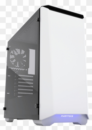 Eclipse Series P400 Tempered Glass, No Psu, Atx, Glacier - Phanteks Eclipse P400s Tempered Glass White - Png Download