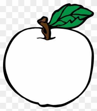 Apple 1 Black White Line Art 555px - Coloring Pages Of Apples Clipart
