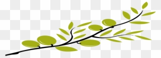 Although Markedly Chinese, The Symbol Is Quite Familiar - Olive Tree Branch Clip Art - Png Download