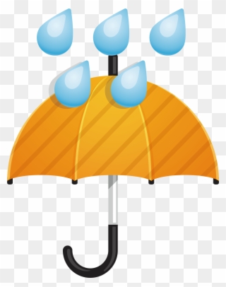 Umbrella Rain Clip Art - Cartoon Umbrella Raining Png Transparent Png